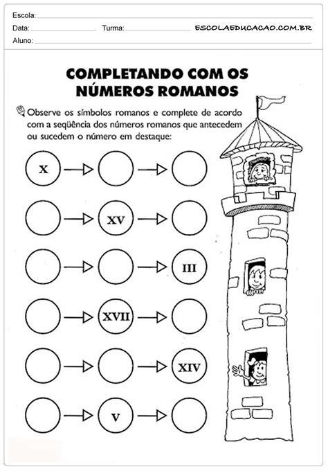 Atividades De Matem Tica Ano N Meros Romanos Escola Educa O