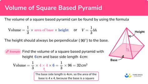 Volume Of Square Based Pyramid Gcse Maths Complete Guide