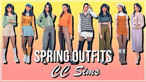 More Spring Outfits Sims 4 Cc Create A Sim Youtube
