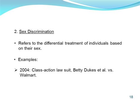 Examples Of Sex Discrimination