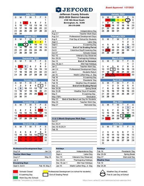Jefferson County Schools Calendar Holidays 2023 2024 Pdf