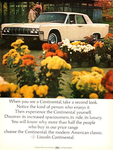 1964 Lincoln Continental Ad Classic Cars Today Online