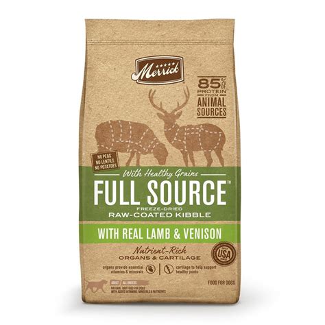 Merrick Full Source With Healthy Grains Raw Coated Kibble With Lamb