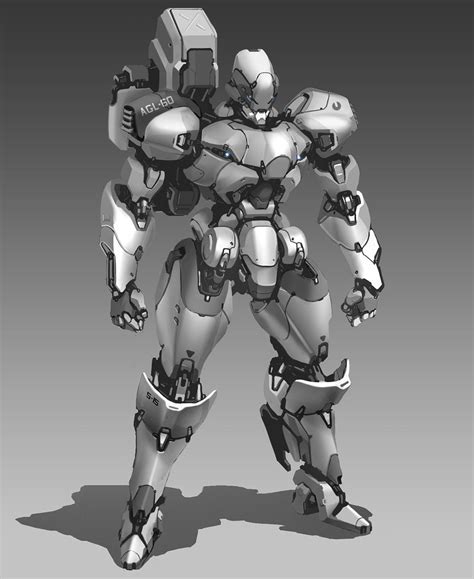 Artstation Mech Drawing 92018 Aaron De Leon Futuristic Robot Mech
