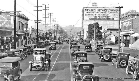 Western Avenue In Los Angeles A Vintage Street Scene This View Of