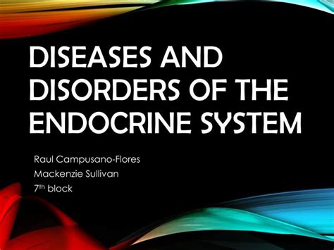 Ppt Diseases And Disorders Of The Endocrine System Powerpoint