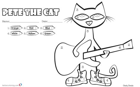 Feel free to print and color from the best 37+ pete the cat coloring page at getcolorings.com. Pete the Cat Coloring Pages Play Guitar Color by Number ...