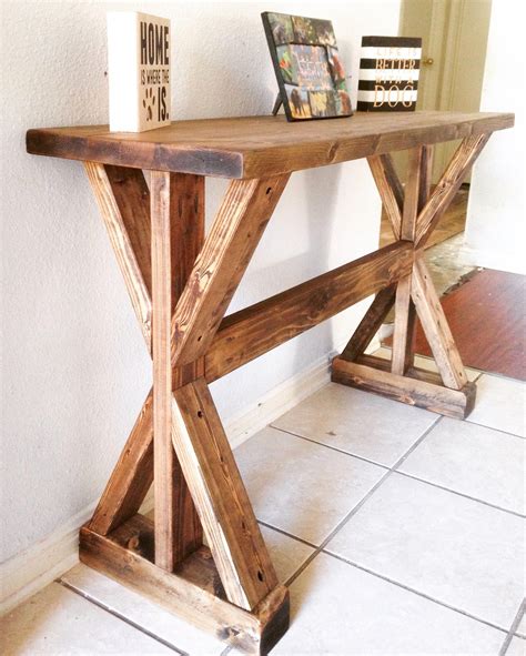 Lumber supplies in the u.s. #woodworkingplans #woodworking #woodworkingprojects Rustic X-Entryway Table | Do It Yourself ...
