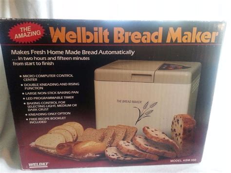 I have various bread machine recipe books at my website breadmachineshelp.com bread machine recipes from other manufacturers are fine as long as you bake the right loaf size for your machine.1.0, 1.5, 2.0 pound. WELBILT BREAD MAKER-MODEL ABM 350-3 W/RECIPE, INSTRUCT.BOOKLETS-TESTED-WORKS #Welbilt | Bread ...