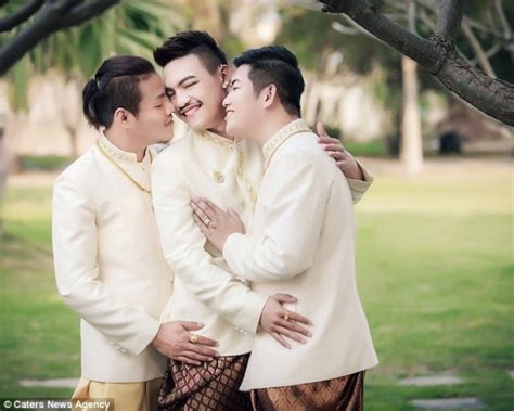 Three Gay Men From Thailand Weds Each Other In A Historic Same Sex Marriage In The World