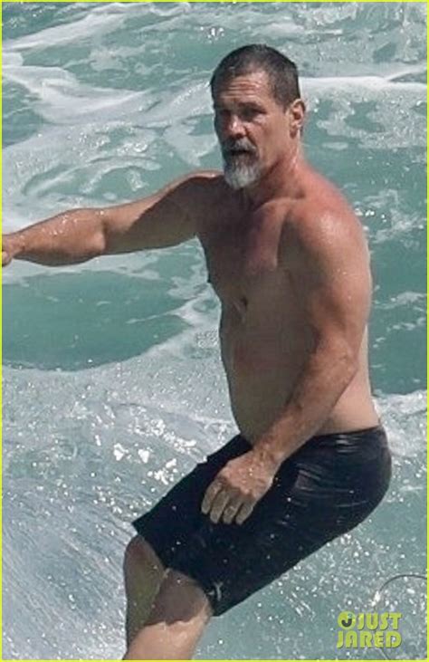 Josh Brolin Looks Hot While Surfing Shirtless In Malibu Photo