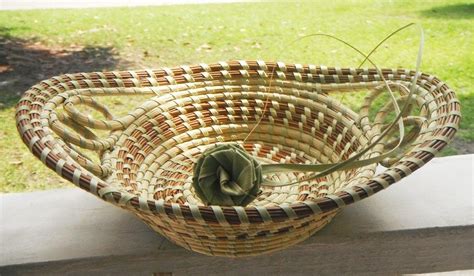 Gullah Sweetgrass Basket Triple Loop Bread Tray Etsy