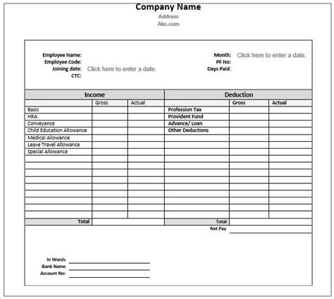 14 Salary Slip Format And Templates Microsoft Word Templates