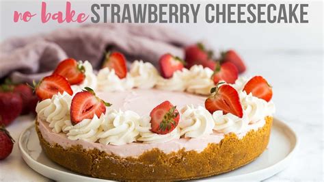 Mini cheesecakes are not only easier than a full cheesecake. No Bake Strawberry Cheesecake - 6 ingredients! | The ...