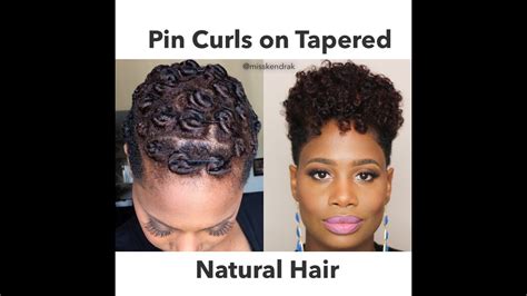 Pin Curls On Tapered Natural Hair 2 Methods Youtube