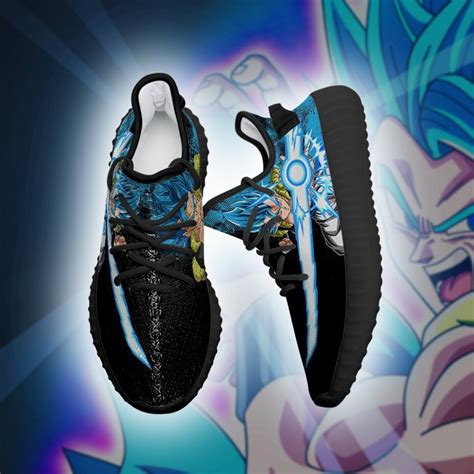 They feature a dbz logo on the top and a split image on the back that shows a complete artwork when all boxes are placed side by side. Power Skill Gogeta Yeezy Shoes Dragon Ball Z Anime ...