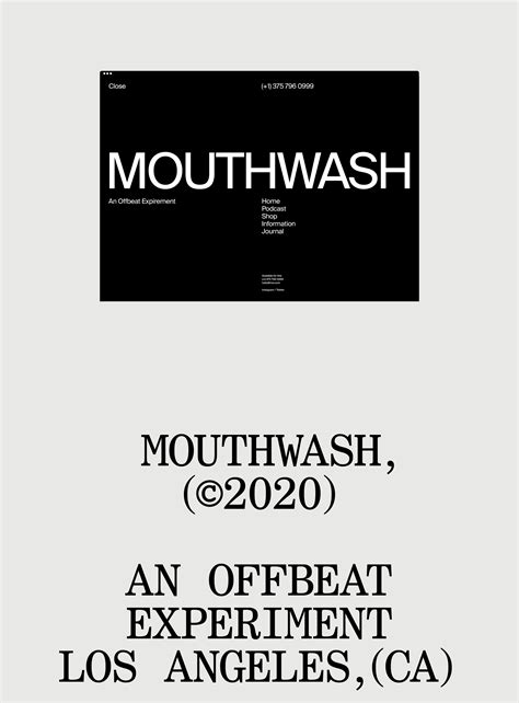 David Amorim Mouthwash An Offbeat Experiment ©2020 On Behance Savee