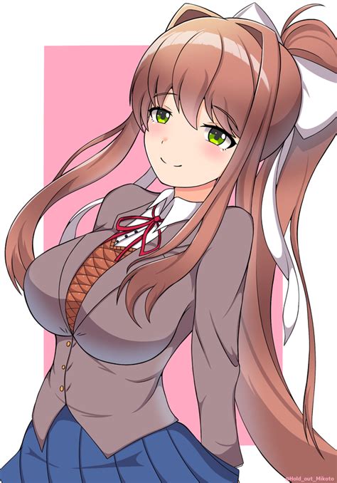 Monika Has A Nice Smile 尊【ミコト】artist Ddlc In 2021 Anime A Hat In Time Literature Club