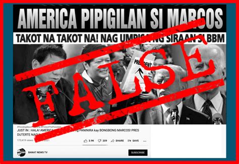 VERA FILES FACT CHECK Another Video FALSELY Announces Marcos As Winner Of VP Poll Recount