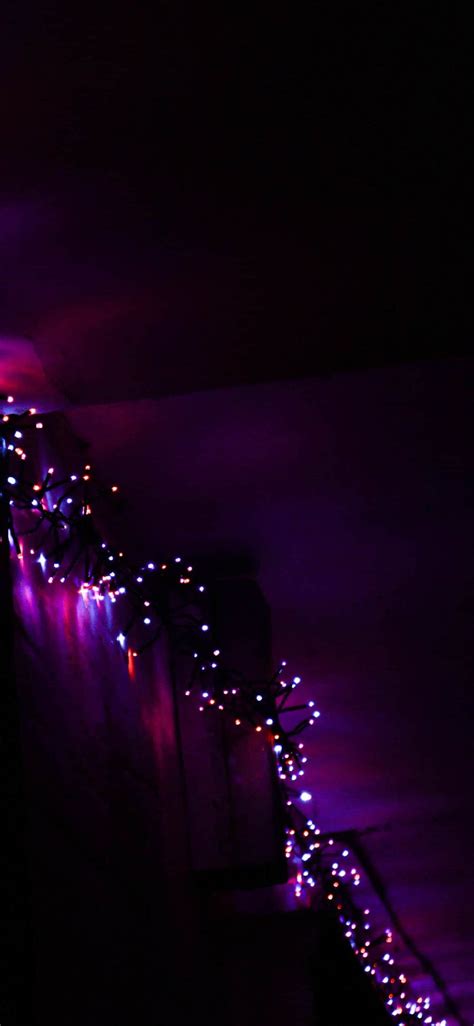Download Light Purple Aesthetic Fairy Lights Wallpaper