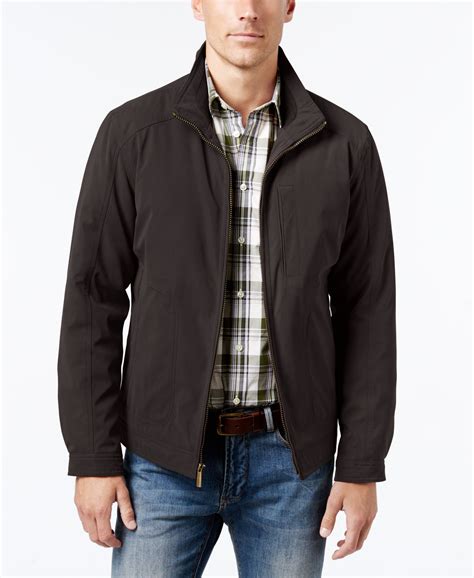 Detailed With Knit Trim London Fogs Microfiber Jacket Is A Classic