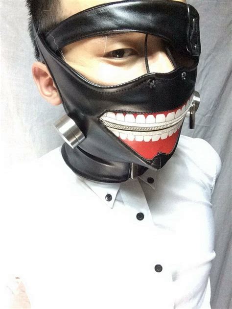 Great selection of tokyo ghoul masks, cosplay, figures, hoodies etc. Tokyo Ghoul Kaneki Ken Black Leather Mask w/Zipper & Metal ...