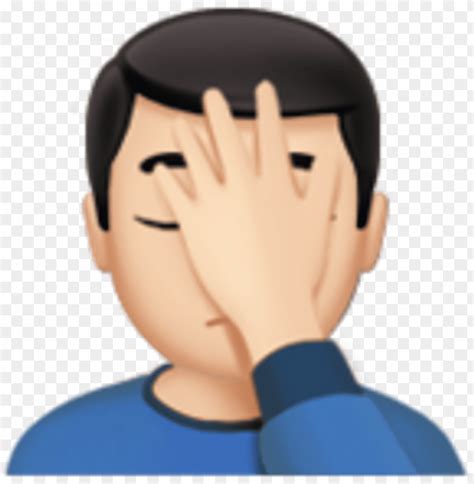 Free Download Hd Png Male Facepalm Emoji Png Image With Transparent