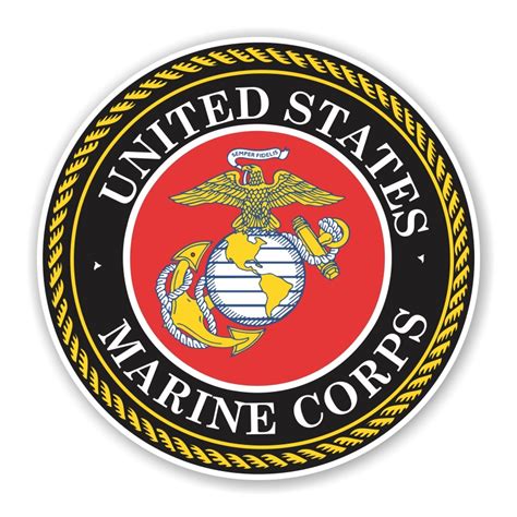 United States Marine Corps Round Precision Cut Decal Sticker