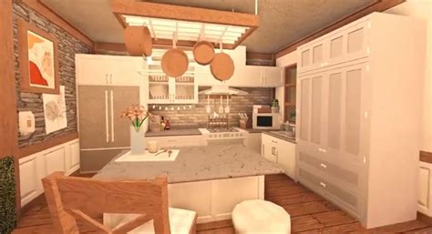 Bloxburg linen kitchen | House interior, House plans, House inspo