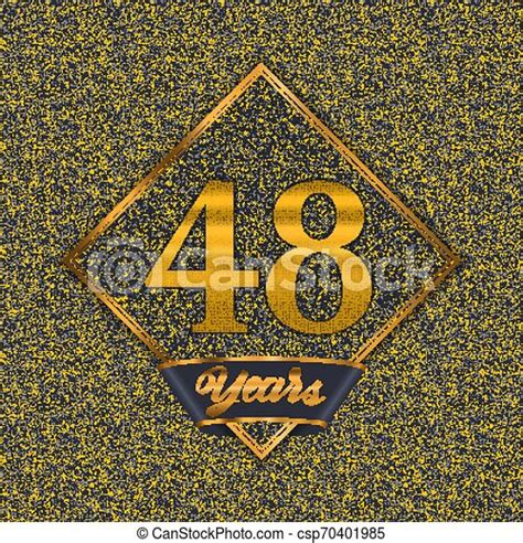 Golden Number 48 Templates Golden Number Forty Eight Years 48 Years