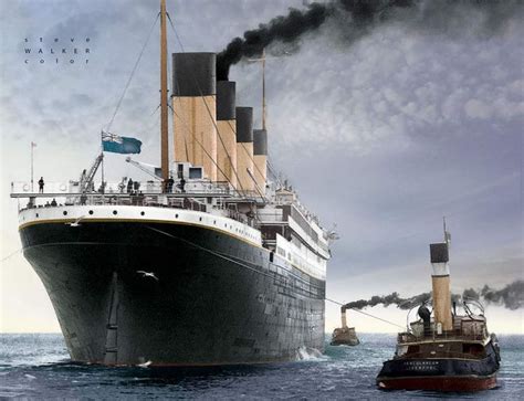 Colorized Photo Of Titanic Titanic Ship Titanic Ship Paintings