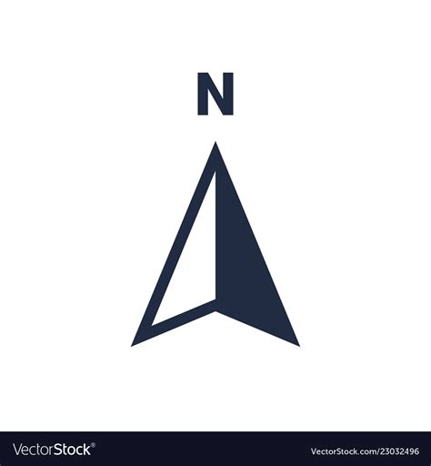 Download North arrow icon n direction point symbol Vector Image