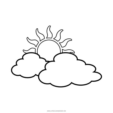 Partly Cloudy Coloring Page Ultra Coloring Pages