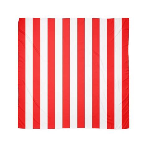 Red And White Vertical Stripes Scarf By Starrylite Stripes Pattern
