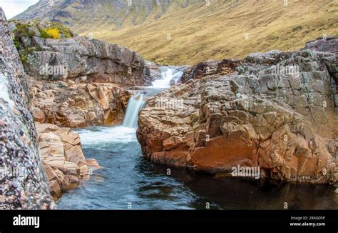 Waterfall Glencoe Scottish Highlands Scotland Uk Stock Photo Alamy