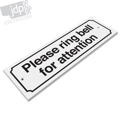 Please Ring Bell For Attention 3mm Rigid Pvc Board Sign 21 Etsy Uk