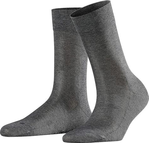 Falke Womens Sensitive Malaga Sock 96 Cotton Pressure Free Cuff Grey Us 8 105 Eu 39 42 Ι