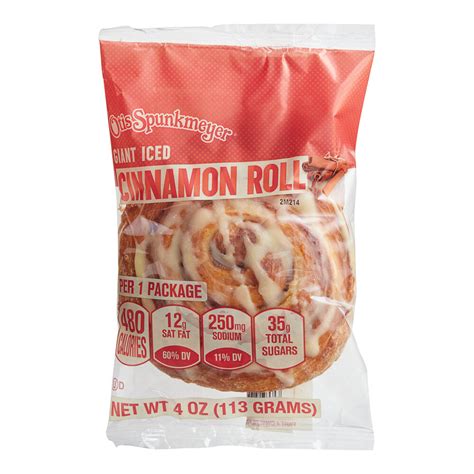 Otis Spunkmeyer Individually Wrapped Cinnamon Roll 4 Oz 48case