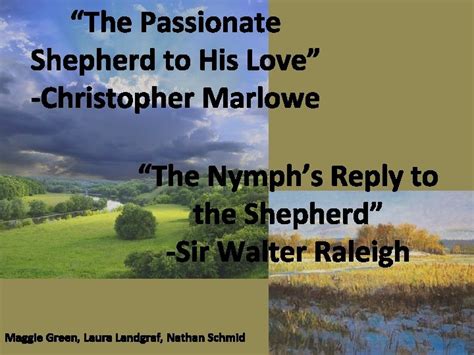 The Passionate Shepherd To His Love Christopher Marlowe