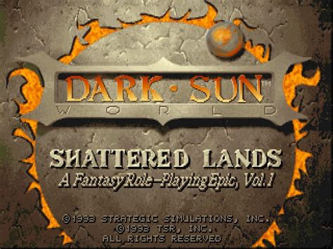 Dark Sun Shattered Lands Ssi 1993 Intro 43 1440 Dosbox
