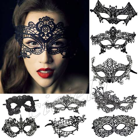 Women Ladies Masquerade Ball Prom Halloween Costume Black