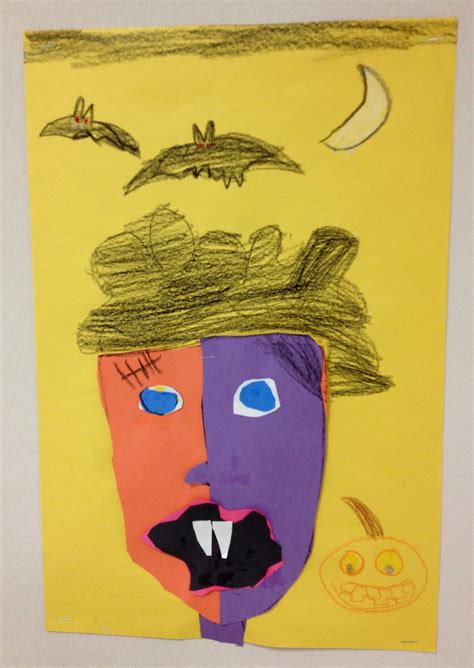 sparkly art with ms carney picasso monsters 1st grade