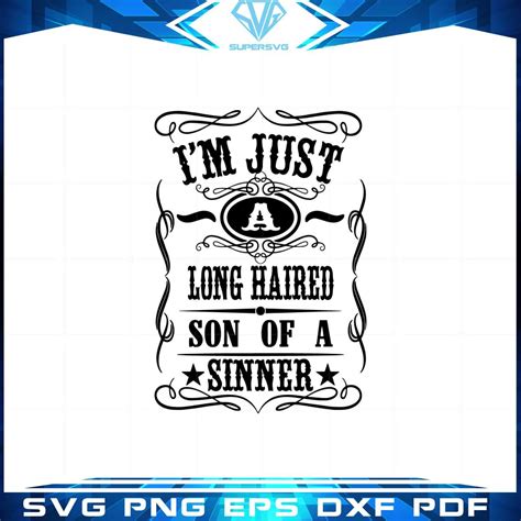 Son Of A Sinner Jelly Roll Lyric Svg Graphic Designs Files