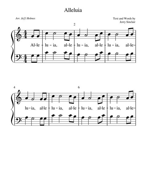 Alleluia Handbells 15 Octave Sheet Music For Piano Download Free In