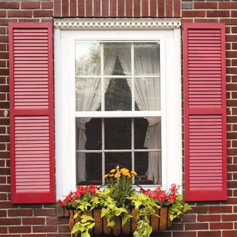 Awc Exterior Window Shutters Louvered Pair