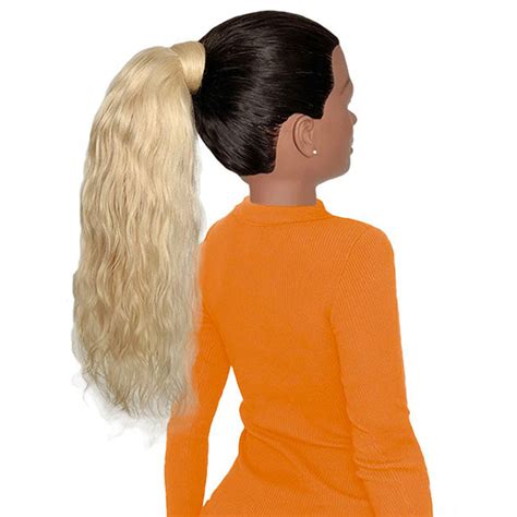16 Human Hair Ponytail Extension Luscious Blonde Indian Hair