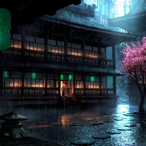 Steam Workshopanime Backyard Rain Beautiful 60fps Animation Sao