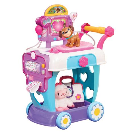 Doc Mcstuffins Toy Hospital Care Cart Lights And Sounds Doctor Pretend Play Set Includes Findo