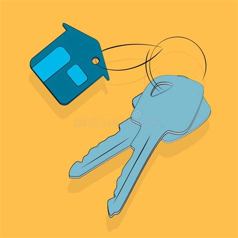 House Key Icon Sale Rent Or Security Flat Vector Stock Vector