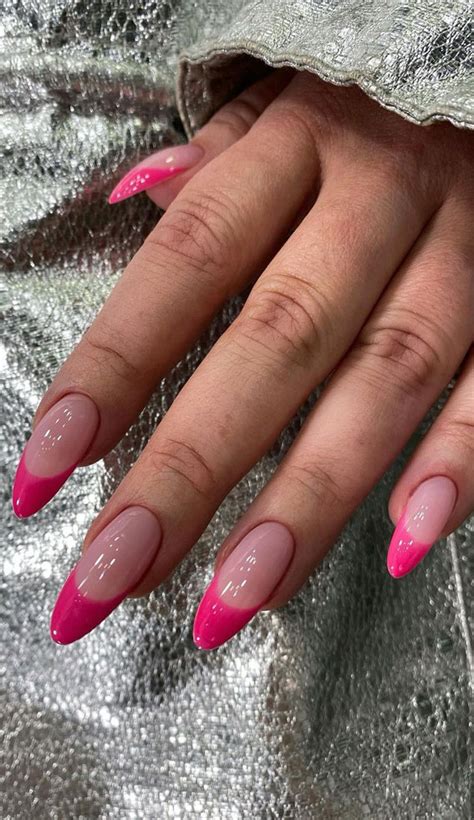 Gorgeous Nail Designs To Celebrate The Season Hot Pink French Tip My Xxx Hot Girl